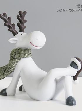 网红创意高端大气工艺品新家客厅电视柜子花架展示柜装饰品小摆件