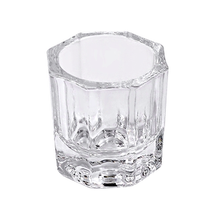 美甲洗笔杯水晶杯药液杯八角杯盛洗笔水美甲笔架洗笔工具水晶甲