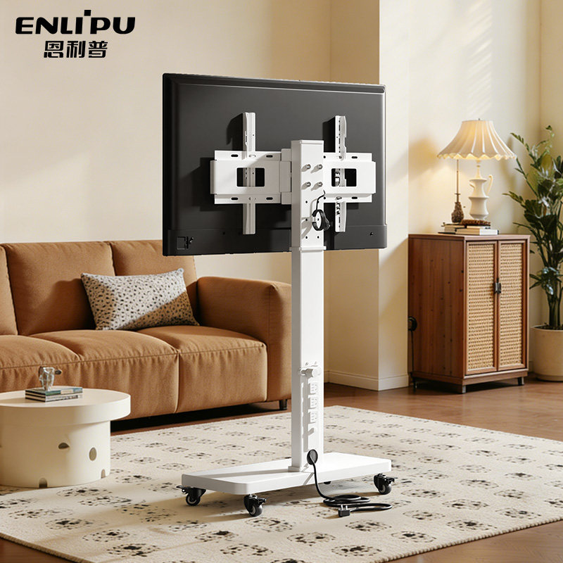 电视机可移动支架落地式带轮推车横竖旋转显示器直播投屏通用挂架