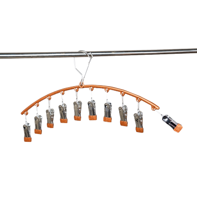 铝合金圆盘衣架多夹子袜子不锈钢