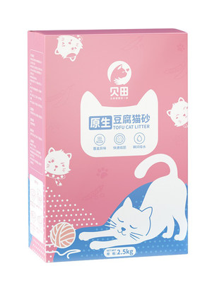 贝田原生豆腐猫砂除臭无尘不粘底结团原味豆腐砂20斤猫沙猫咪用品