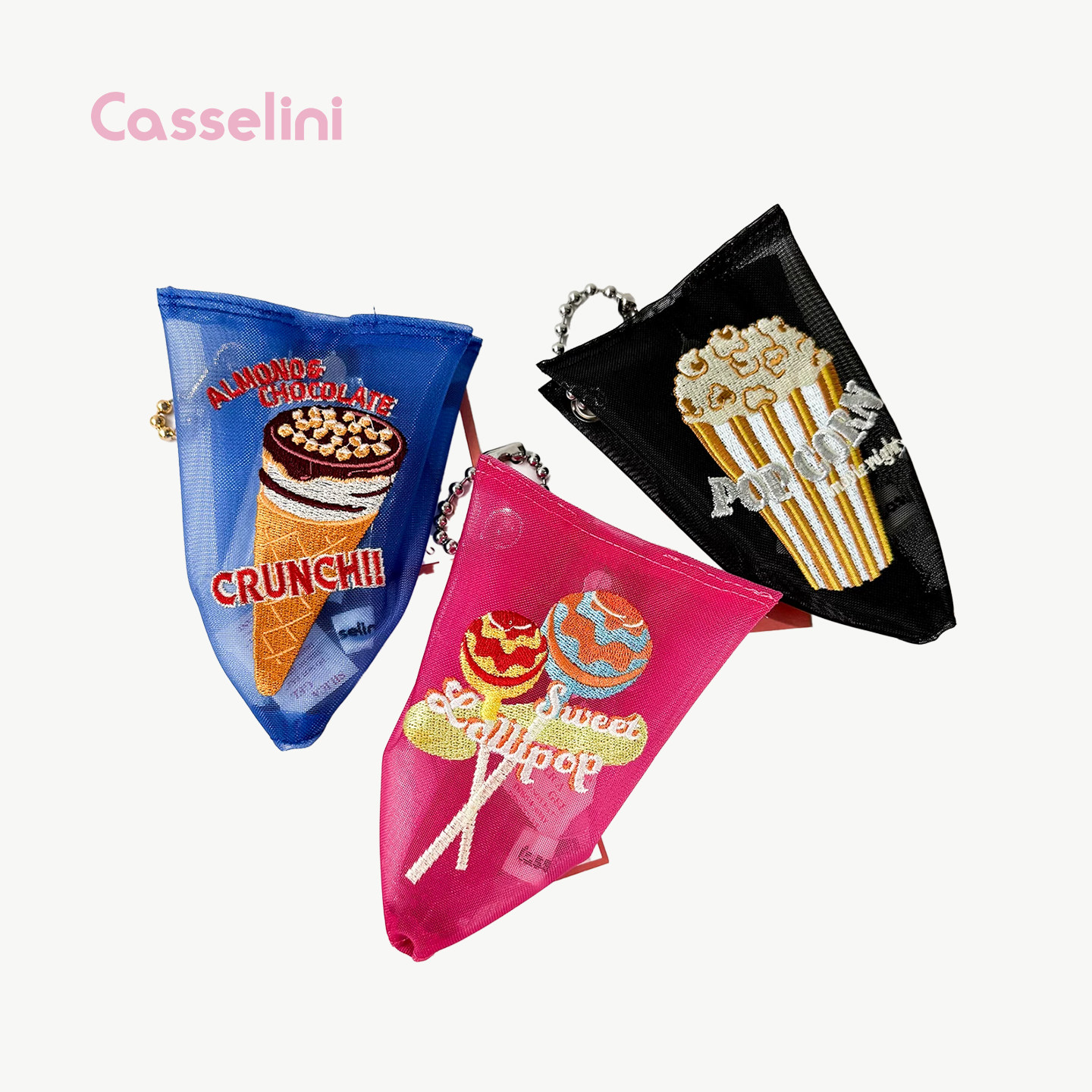 Casselini冰淇淋刺绣收纳小挂件