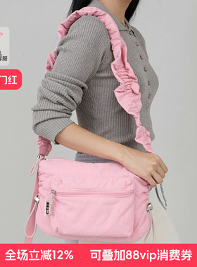 【吴昕同款】casselini多巴胺云朵包休闲单肩尼龙包斜挎包女防水