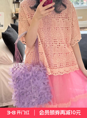 【4折福利】casselini网纱设计编织包大容量时尚高级感女单肩斜挎