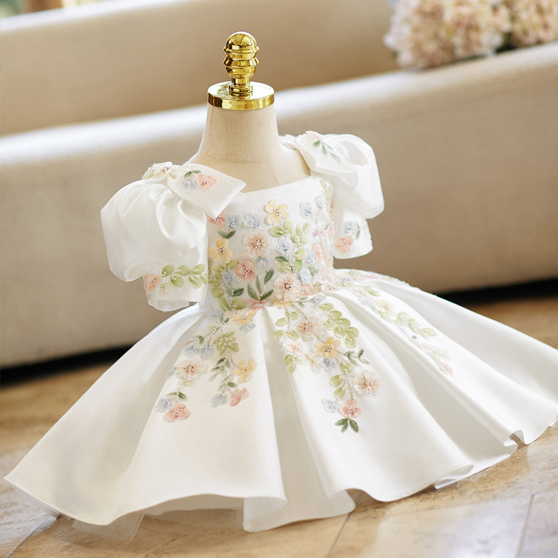 女童走秀钢琴演出服花仙子蓬蓬裙图片