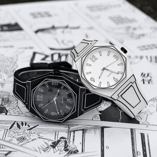 风格 潮流女生二次元 学生情侣简约石英表 动漫画风手表男款 2025新款