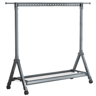 单杆可伸缩落地晾衣架太空铝