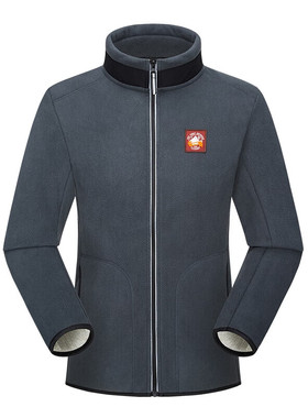 TFO 户外抓绒衣 男款 秋冬加绒加厚长毛绒保暖外套防风冲锋衣内胆