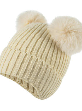 TFO 美利奴羊毛儿童针织帽加厚御寒户外羊毛帽子防风保暖包头帽子