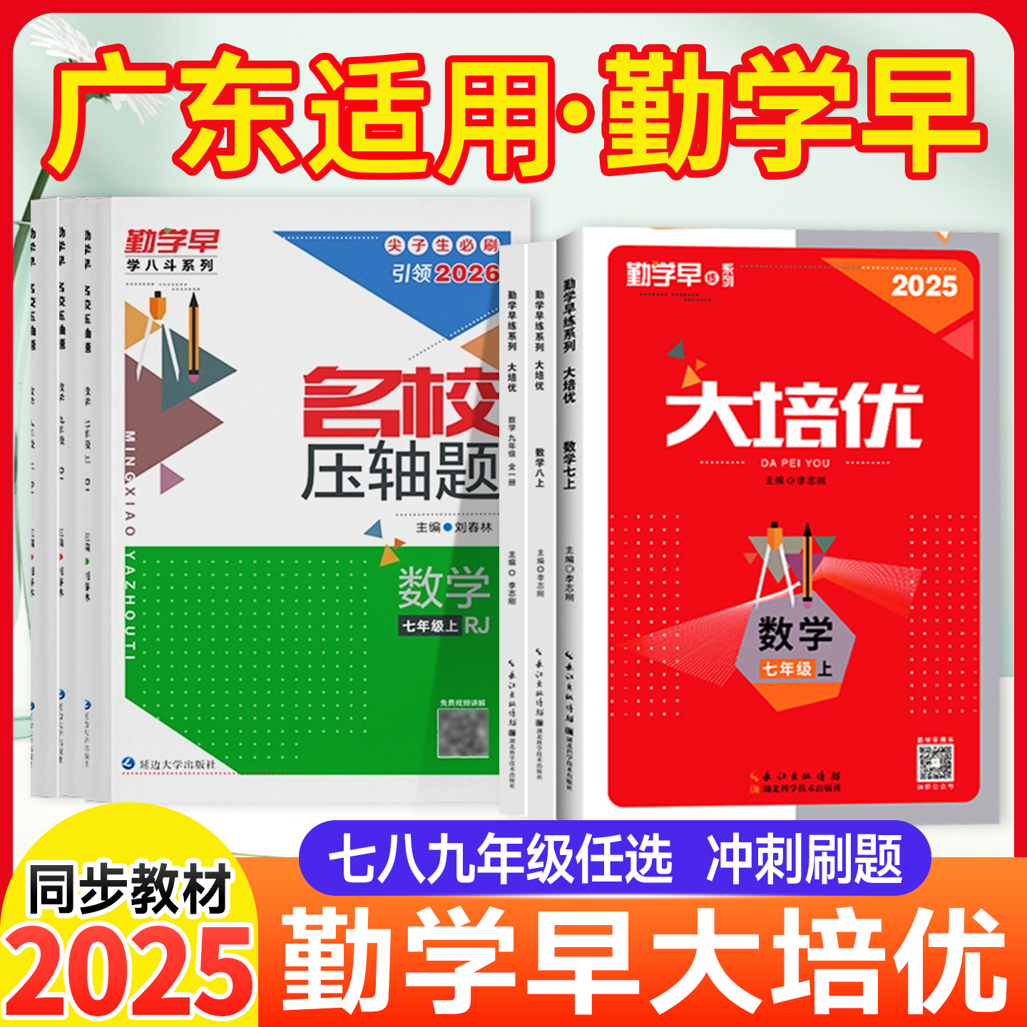 广东适用勤学早大培优七九上八上册2025数学物理化学人教版初二一三9年级中考同步教材练习名校压轴题初中作业必尖子生刷题早练下