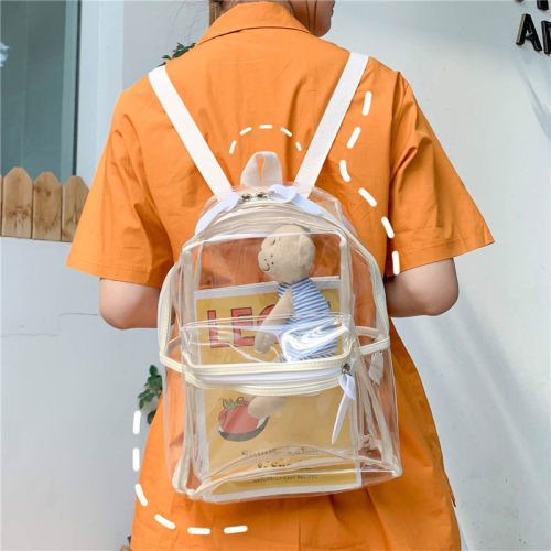 双肩包学生书包新款女沙滩果冻包