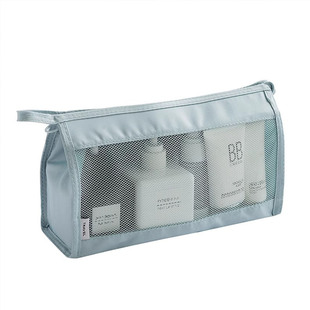 旅行化妆包女大容量简约化妆品收纳袋手提便携出差洗漱包网格透气