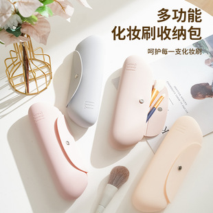 便携旅行化妆包化妆品刷子化妆刷收纳包旅游外出防水洗漱袋简约女