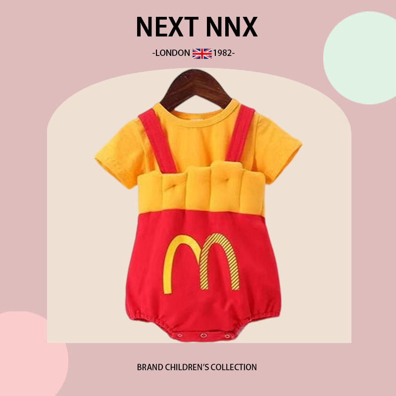英国NEXT NNX男童夏季薄款婴幼儿连体衣男宝宝薯条背带哈衣
