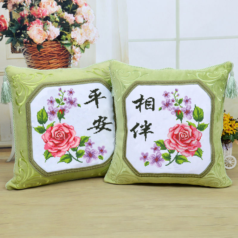 十字绣2025新款抱枕新款车内简单绣靠垫沙发客厅卧室枕头汽车抱枕,居家布艺,十字绣套件,淘宝优惠券,粉丝福利购,淘宝优惠卷