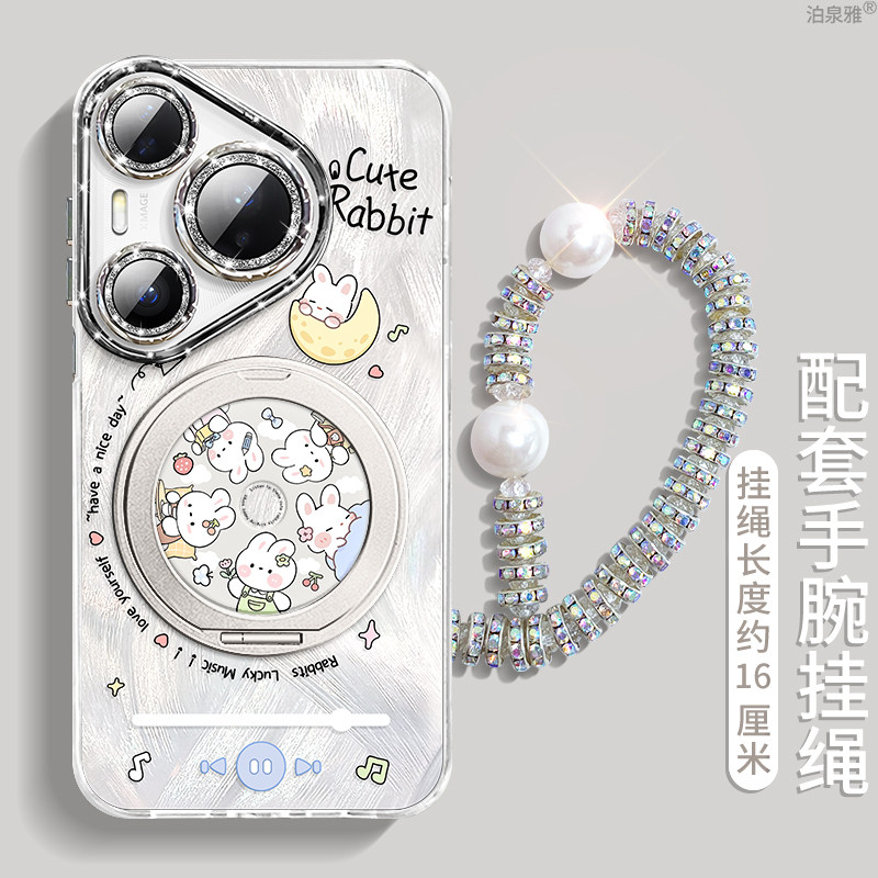 适用华为pura80pro手机壳新款pura80卡通小兔保护套P70+镜头全包防摔创意高级感ultra卡通可爱小众网红情侣女