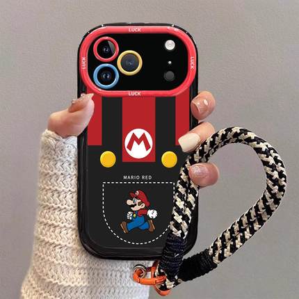 适用苹果18promax手机壳新款iPhone17pro马里奥液态硅胶保护套Air镜头全包防摔创意高级感17卡通可爱情侣女