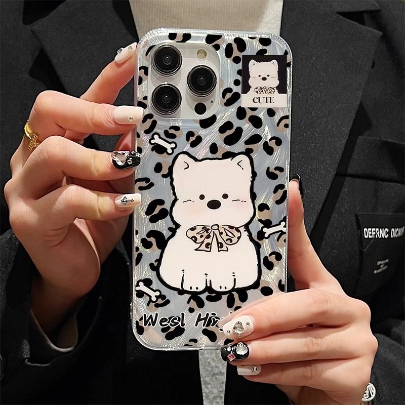 适用于苹果16promax手机壳新款豹纹小狗iPhone15pro高级感全包防摔保护套14网红可爱创意卡通小众情侣女外壳,3C数码配件,手机保护套/壳,淘宝优惠券,粉丝福利购,淘宝优惠卷