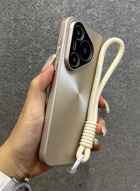 适用华为pura720pro手机壳新款极光CD纹P70ultra高级感全包防摔带手链保护套p70por+网红奢华高端简约情侣女