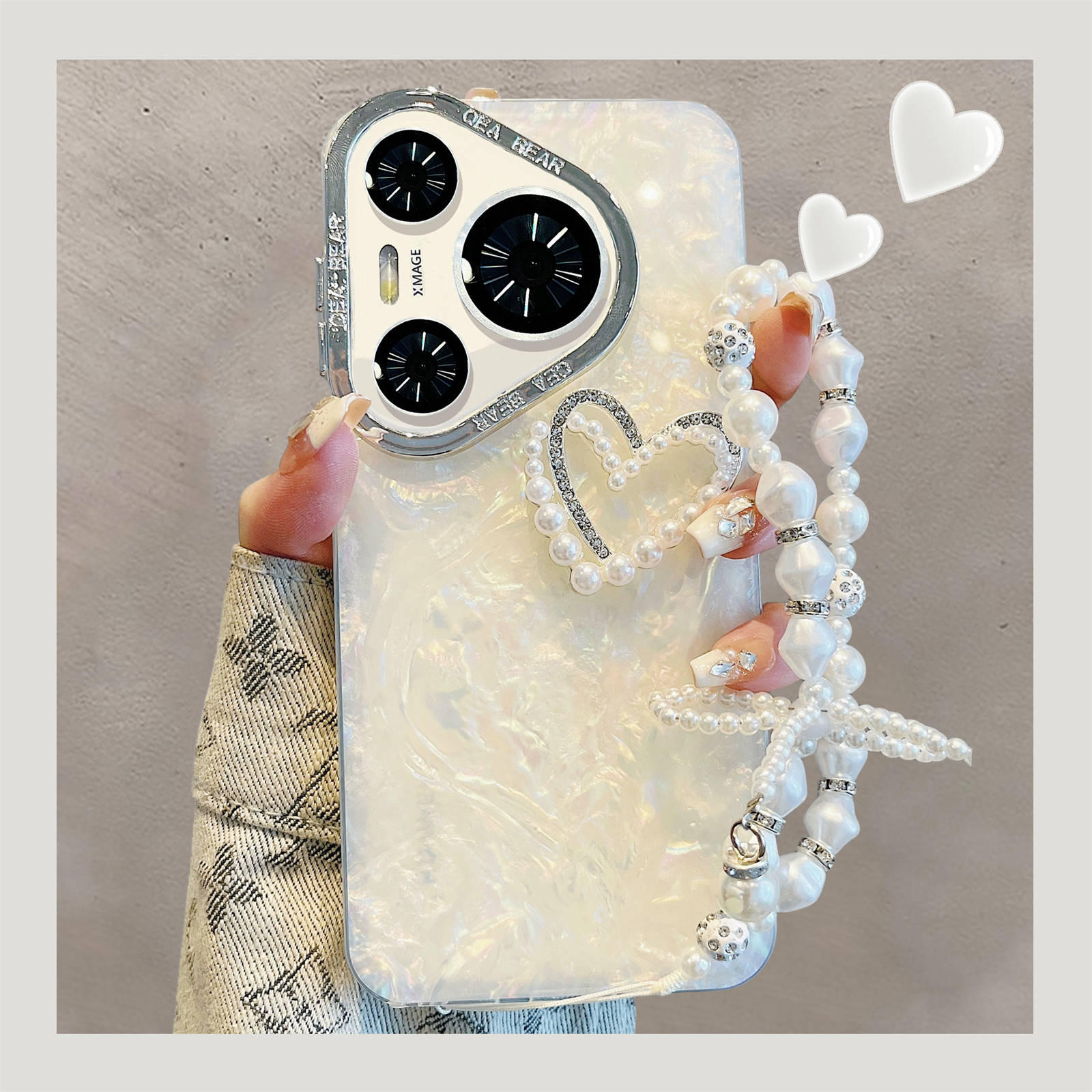 适用于华为pura70pro手机壳新款立体珍珠爱心贝壳纹P70ultra高级感镜头全包防摔外壳por+网红高档ins风情侣女,3C数码配件,手机保护套/壳,淘宝优惠券,粉丝福利购,淘宝优惠卷