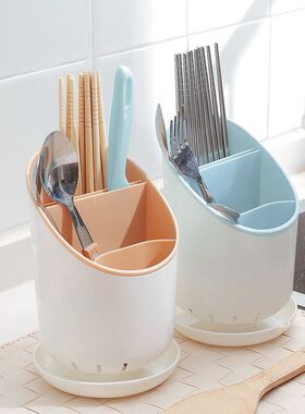 多功能餐具勺子收纳筒架沥水筷笼架置物架H621筷子 厨房塑料筷子