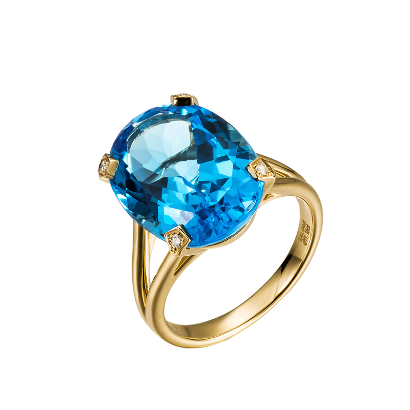 海梵纪珠宝12克拉天然18K黄金镶