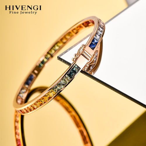 hivengi海梵纪微笑渐变手镯18k金