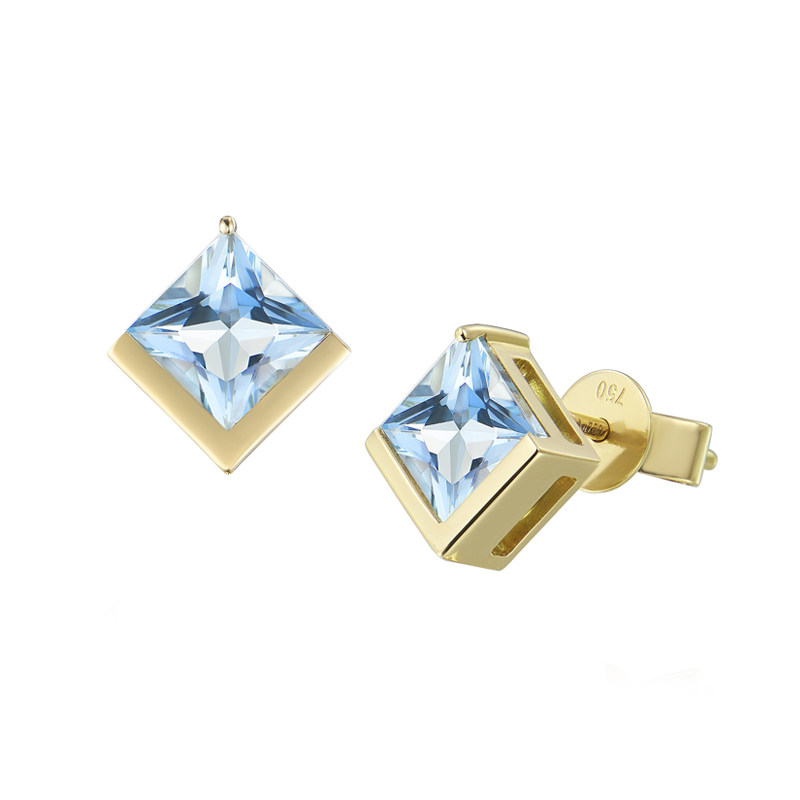 海梵纪天然海蓝宝18k镶金