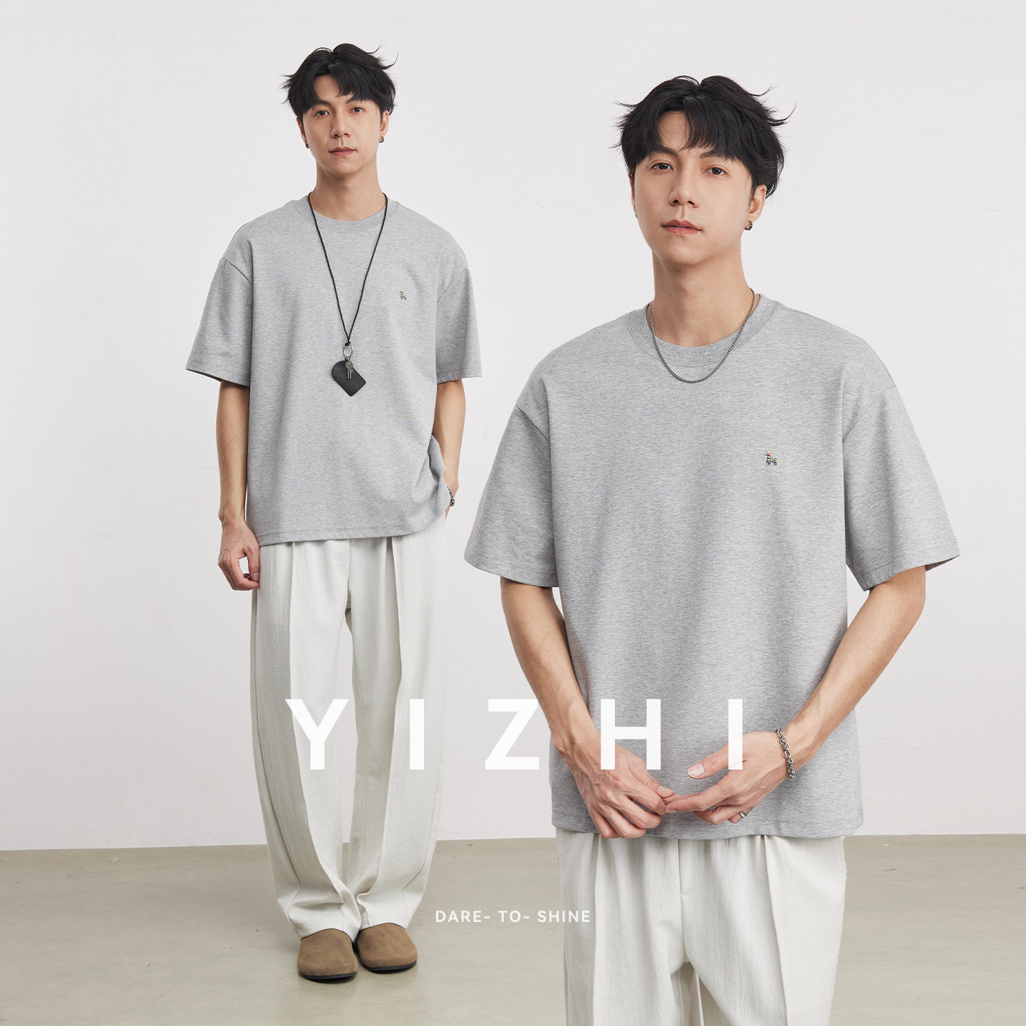 亦止小马卡通简约百搭圆领短袖t恤男夏季2026新款半袖体恤上衣潮