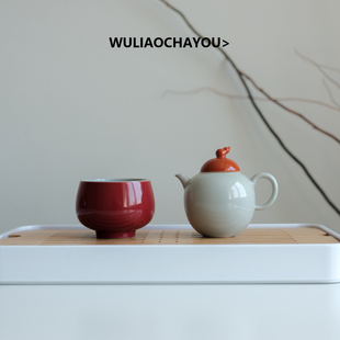 复古陶瓷泡茶壶茶杯组合功夫茶具家用球孔茶壶茶杯 一人饮茶具套装