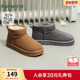 热风保暖雪地靴2025年冬季 女鞋 新款 棕色复古休闲靴子加绒棉鞋