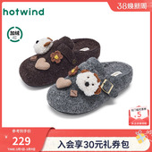 加绒勃肯鞋 一脚蹬女鞋 半拖女2025年冬季 休闲拖鞋 新款 热风毛毛鞋