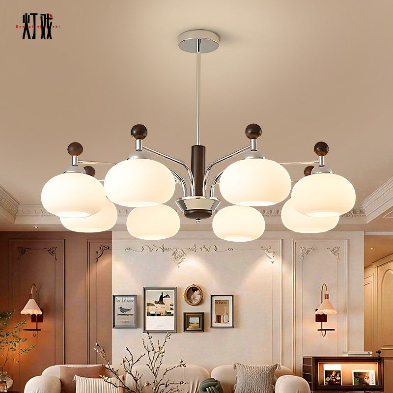 中古风客厅吊灯柿子2026新款卧室法式复古设计师创意个性艺术灯具,家装灯饰光源,客厅吊灯,淘宝优惠券,粉丝福利购,淘宝优惠卷