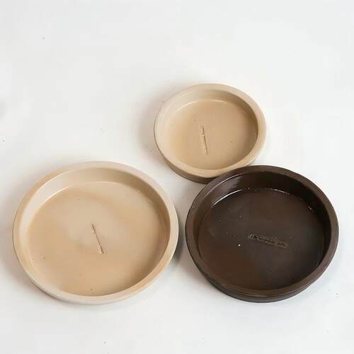 塔莎的花园X颜植 上釉陶盆复古简约陶土大花盆托盘手工粗陶半釉