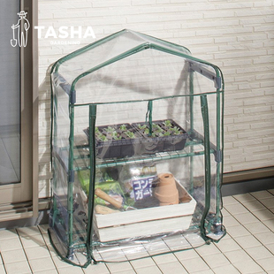 塔莎的花园阳光房暖棚骨架塑料膜冬季家用庭院植物过冬保温棚户外