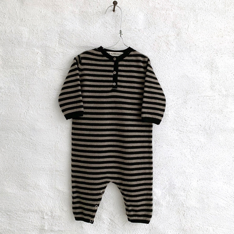lenias LN家 Three tree19AW秋冬 baby 条纹针织连体衣