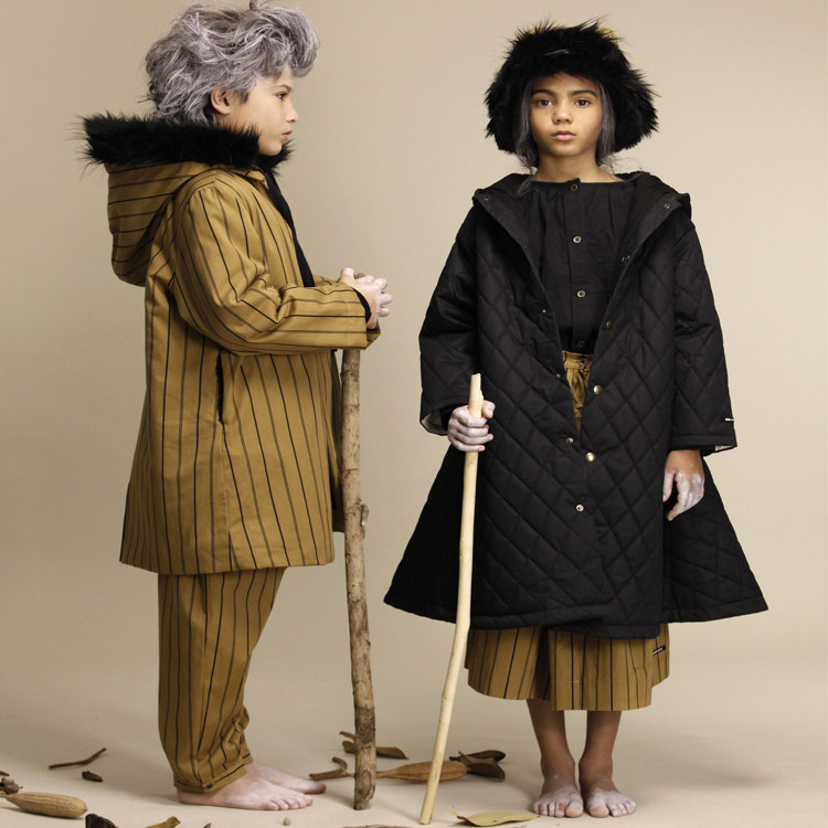 lenias LN家 LCF 18AW 冬季 男女童 带帽棉服斗篷式外套
