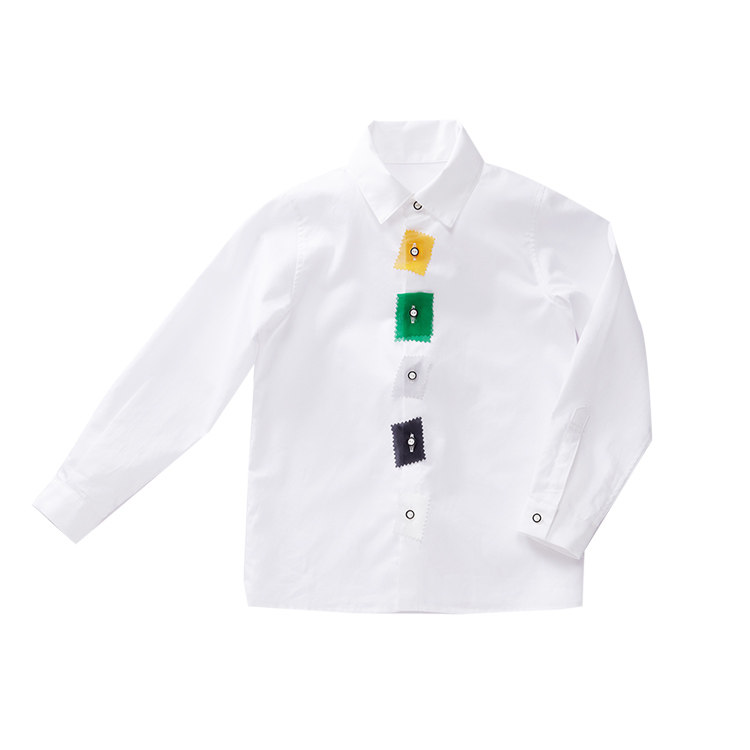 once补丁装饰衬衫Swatch-Shirt