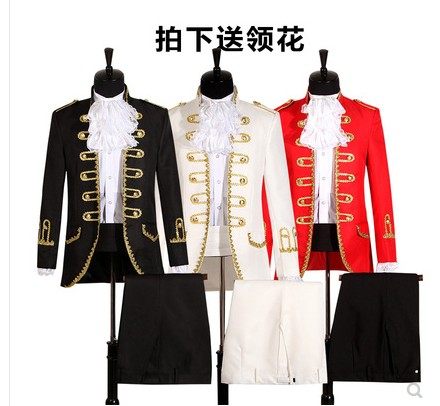白马王子儿童演出服宫廷男