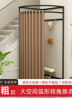 服装店试衣间弧形转角不占地