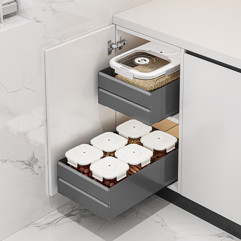 厨房拉篮储物盒抽屉式橱柜