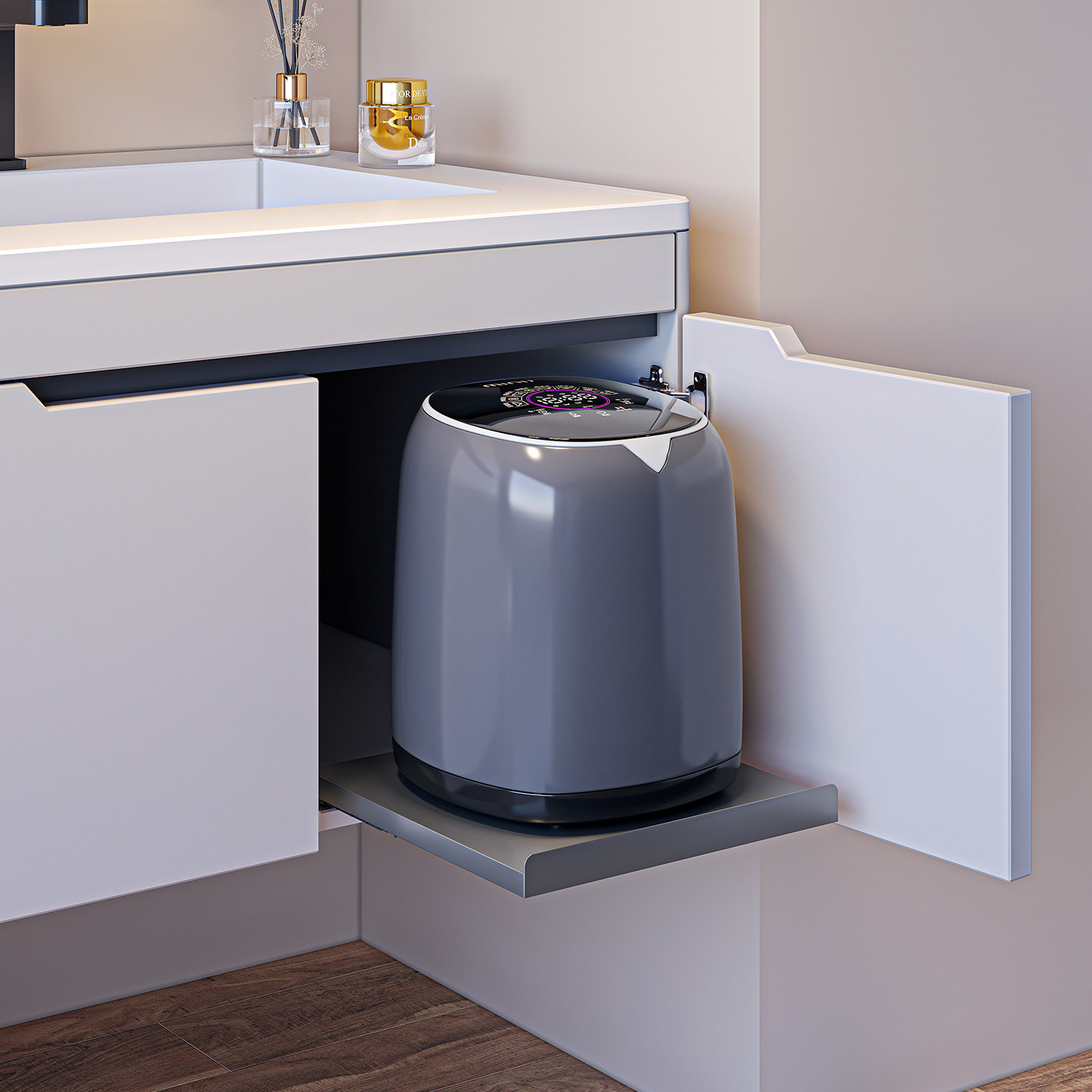 内衣洗衣机伸缩板卫生间洗手盆下置物架放裤袜烘洗一体机抽拉托板,家庭/个人清洁工具,浴室角架/置物架,淘宝优惠券,粉丝福利购,淘宝优惠卷