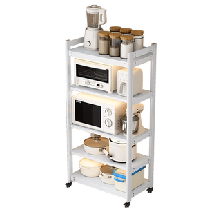 太空铝微波炉置物架落地多层多功能锅架厨房电器柜家电烤箱收纳架