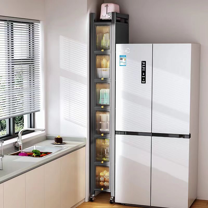 厨房窄柜落地多层宽20公分夹缝靠墙缝隙柜门后高收纳柜边角柜,收纳整理,缝隙柜,淘宝优惠券,粉丝福利购,淘宝优惠卷