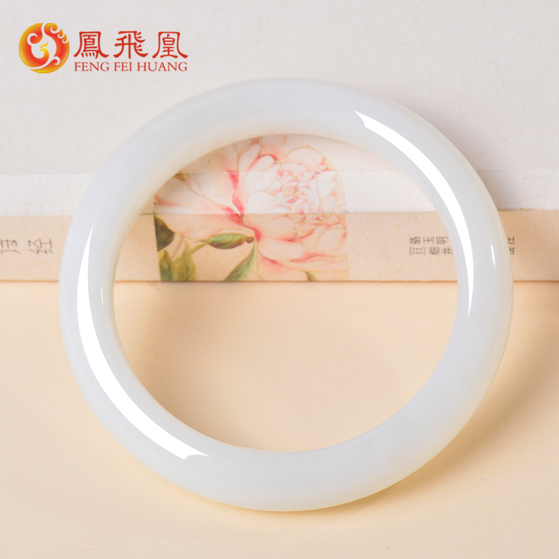 羊脂白玉手镯女款玉镯圈口61mm
