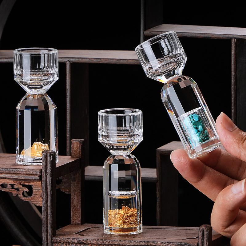 轻奢金箔白酒杯套装分酒器家用
