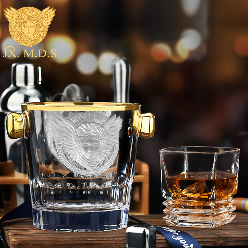 新款美杜莎加厚玻璃冰酒桶