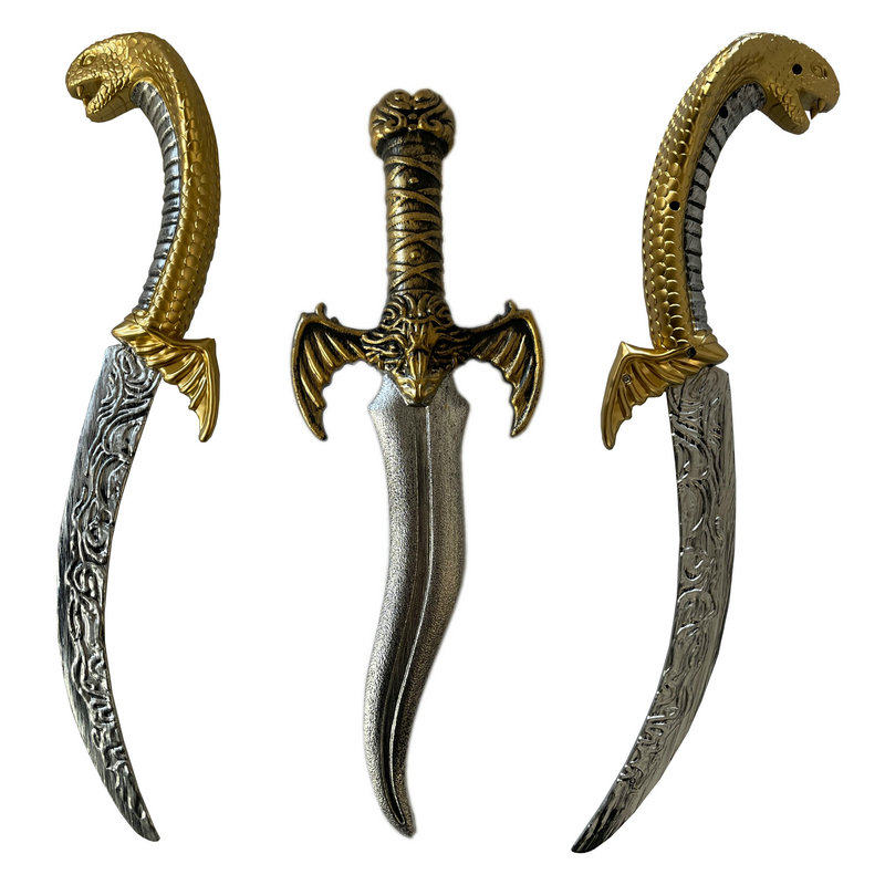 万圣节影视表演兵器刀剑匕首仿真罗马武士兵器道具蛇头匕首恶魔刀