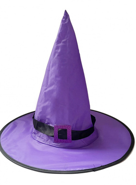 紫色女巫装扮套装节日舞会派对帽子巫师帽圣诞节帽子紫色网纱裙