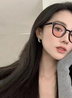 茶色黑框复古男女墨镜素颜神器